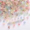 4mm Double Pointed Faceted Frosted Glass Beads DIY Handmade Creative Beading Loose Beads Bracelet Cell Phone Chain Accessories Lovely Colour