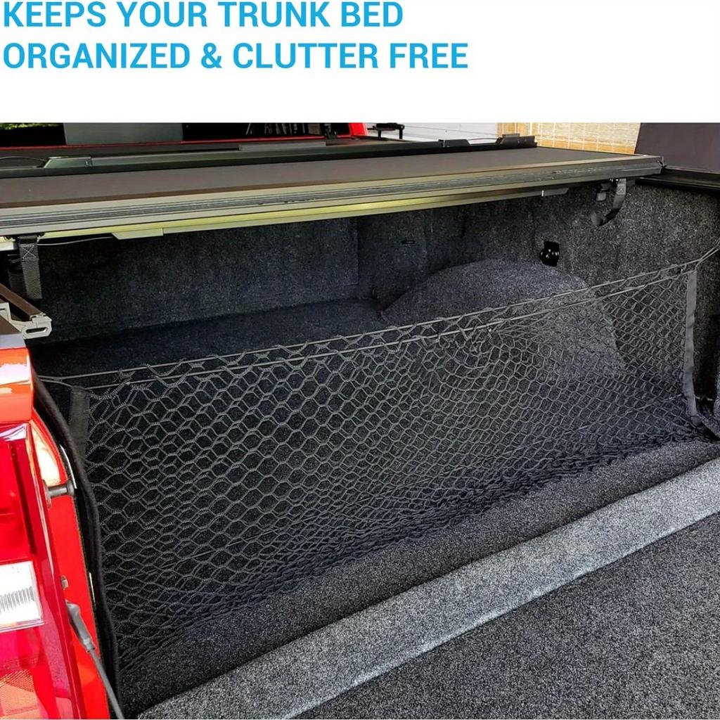 Truck Bed Cargo Net Truck Bed Storage Net Organizer Envelope Cargo Net Elastic Mesh Net For Chevy Silverado 130*45cm