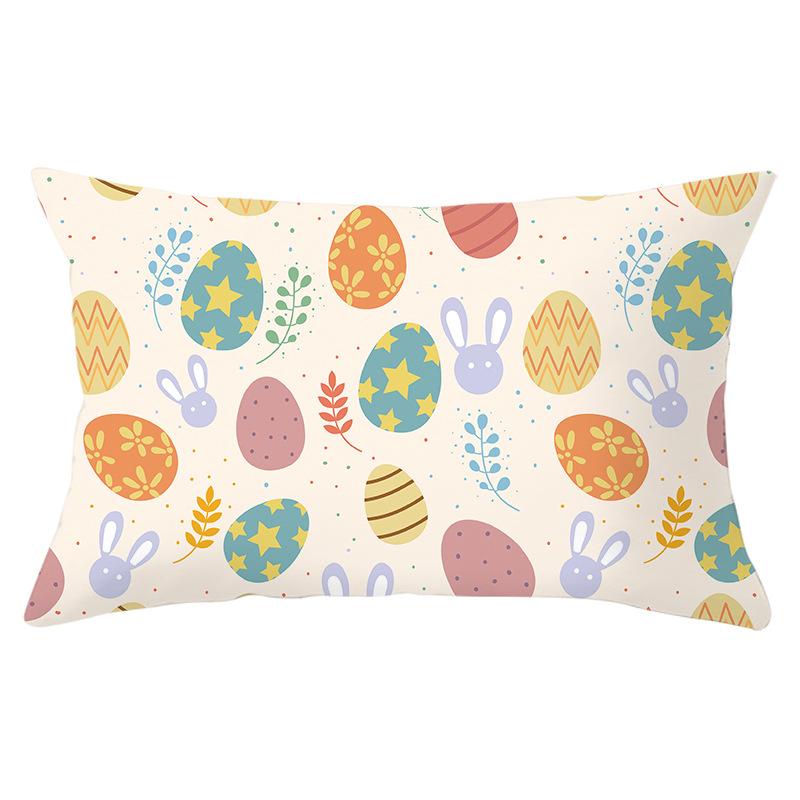Easter Lumbar  Pillowcase Decorative Sofa Cushion Case Bed Pillow Cover Home Decor Car Cushion Cover Rabbit Pillow Case 30*50cm