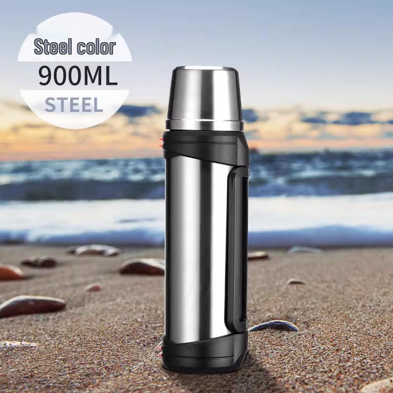 Men's Large Stainless Steel Insulated Mug, 2023 Edition - Portable Tea & Water Kettle Cup.
