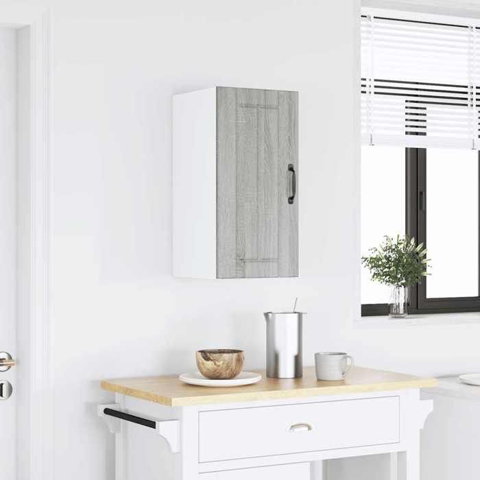 VidaXL Armoire murale de cuisine Lucca sonoma gris bois ingénierie, meuble mural de cuisine, armoire pour mur de cuisine, 853783