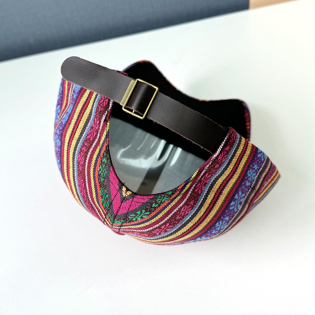 New Lattice Striped Cloth Baseball Cap Cap Casual Summer Sunscreen Sun Cap