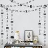 Jollyboom Bad Two The Bone Birthday Decorations Boy, 8pcs Bad 2 The Bone 2nd Birthday Hanging Garland Streamers Bone Skull Second Birthday Streamers