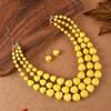 Dreilagiges Halsketten Schmuckset Party Hochzeit Bib Perlen Halskette Ohrringe Für Frauen Choker Afrikanische Halskette Ohrring Sets