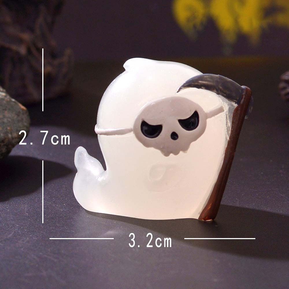 

Pumpkin Witch Noctilucent Ghost Ornaments Resin Crafts Micro Landscape Decorations Ghost Festival Style 7