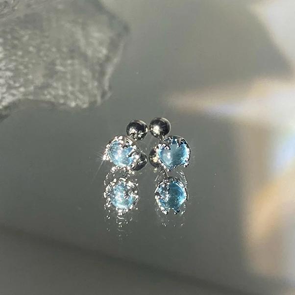 

PONYKISS Серебряная Цветная Круглая Серьга-пусета для Женщин Милый Пирсинг Винтовой Шарик Изысканный Минималистичный Геометрический Аксессуар