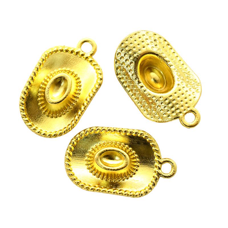 Seria westernów kowbojskich: Kapelusz i buty końskie, biżuteria ze stopu, wisiorki do naszyjników i bransoletek