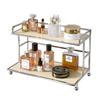 2Layer Acrylic Cosmetic Organizer Bathroom Vanity Storage Shelf Transparent Makeup Display Countertop Shelf Desktop Bathroom Decor Space Saving Decor