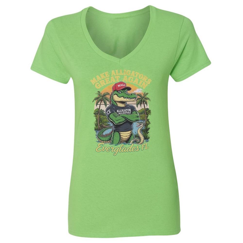 Make Alligators Great Again - Everglades ICE Prison Ladies  V-Neck Tshirt Unisex T-Shirt XXXL