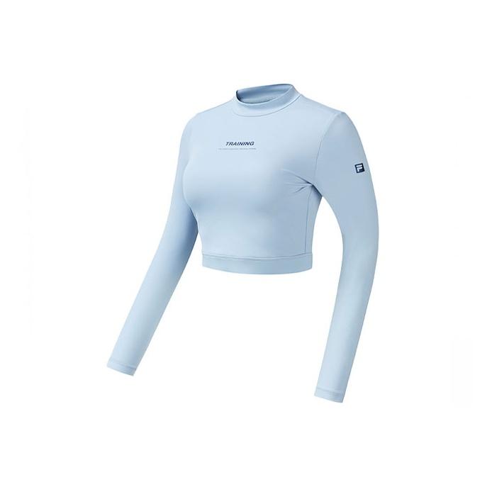 FILA Professional Sports Training Slim Fit Fitness Wear Women tops Blue A11W111183FDB