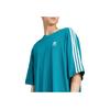 Adidas Originals Adicolor Übergroßes Bequemes Locker Geschnittenes Rundhals Kurzarm T-Shirt Herren Tops Blau JC7733