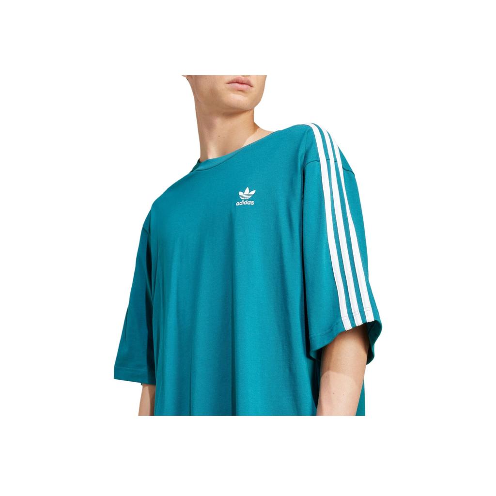 Adidas Originals Adicolor Übergroßes Bequemes Locker Geschnittenes Rundhals Kurzarm T-Shirt Herren Tops Blau JC7733