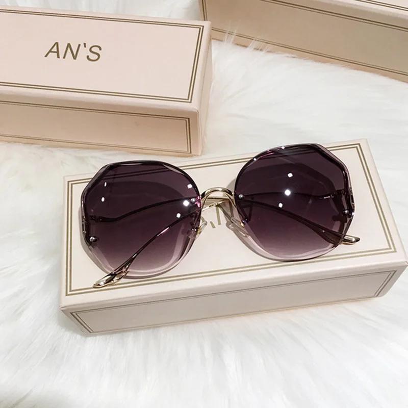 Square Sunglasses Woman Fashion Rimless Gradient Sun Glasses Brand Designer Sun Glasses for Women