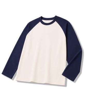 Camiseta de Manga Larga Raglán de Corte Holgado Lisa UNION GARMENTS 4 Colores