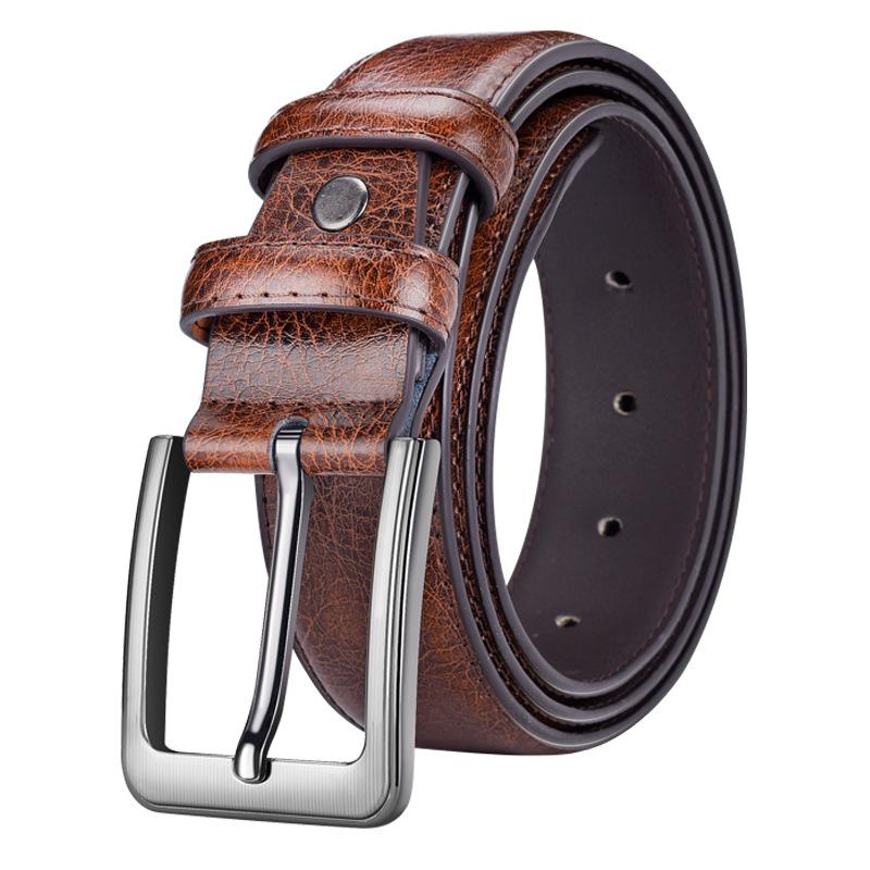 Paul Retro Business Casual Imitation Cowhide Belt - Men's Pin Buckle for Jeans
