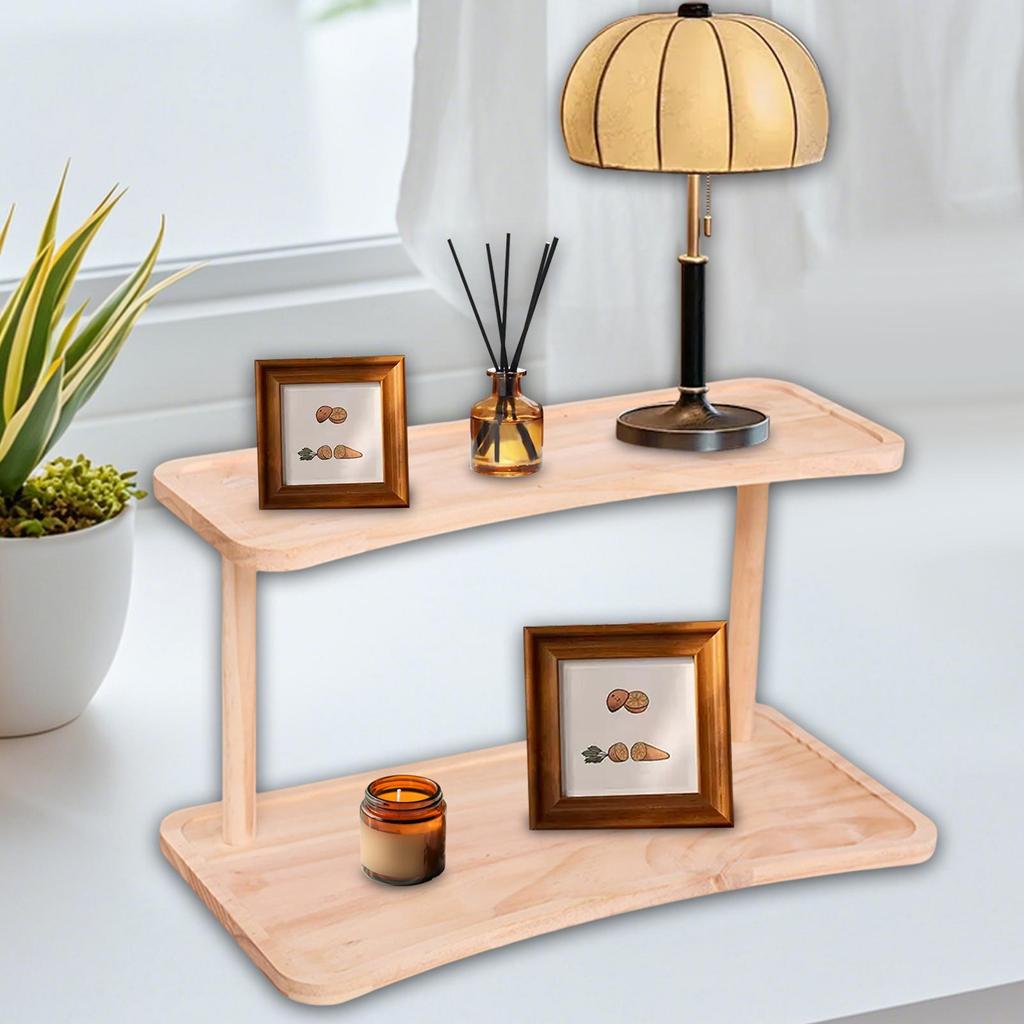 Desktop Organizer Stationery Holder Rustic 40x20x22cm Office Desk Shelves Makeup Organizer for Dining Room Dorm Bathroom