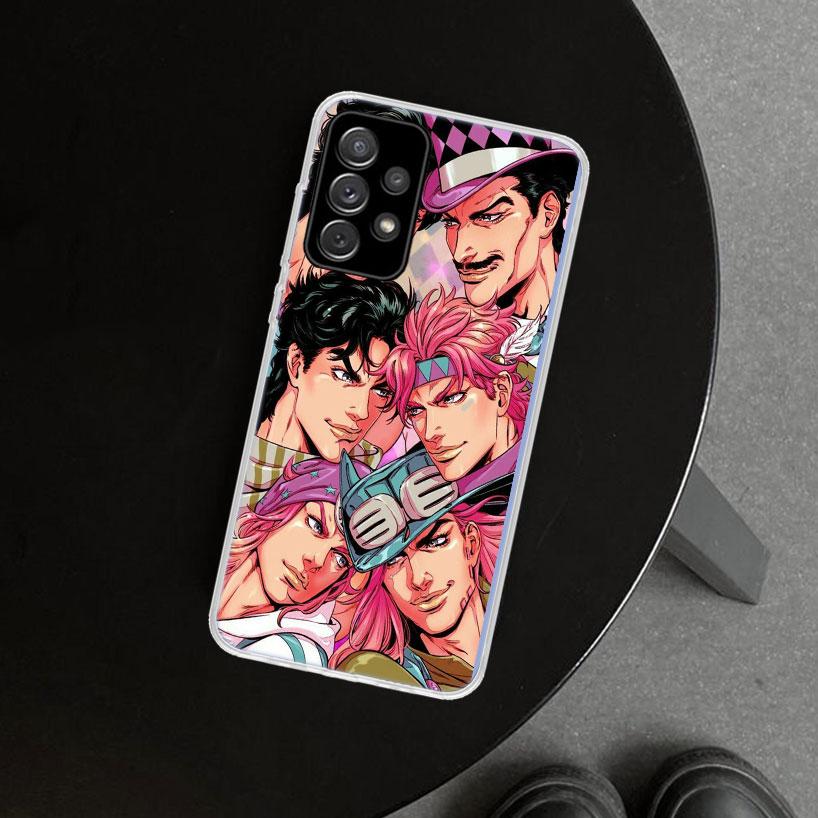 JOJO Anime Cartoon Phone Case Cover For Samsung Galaxy A12 A22 A32 A52 A72 A02S A51 A50S A31 A20S A10S Note 20 Ultra 10 Plus Gal