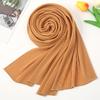 Newest Pleated Bubble Chiffon Instant Hijabs Plain Crinkle Shawls Scarf Lady High Quality Soft Thick Muslim Wraps 180*85Cm