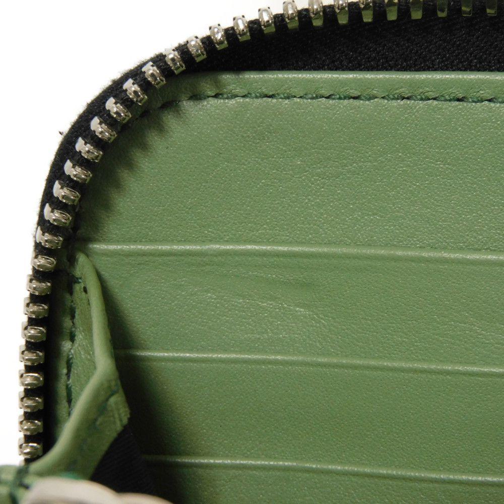 Used 9896 Long Zip Wallet 66A590 7940 Green Two-Tone Zip Around Gancini Black Men's from Japan AUTHENTIC