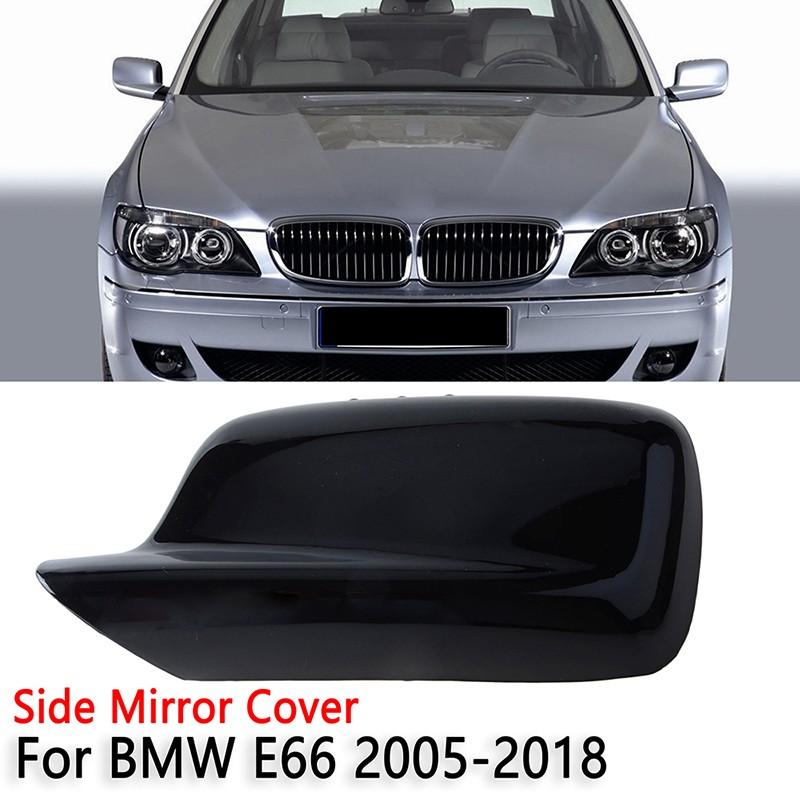 1PC Glossy Black Left LH Side Mirror Cover Cap For BMW E46 E65 750Li 325Ci 330Ci