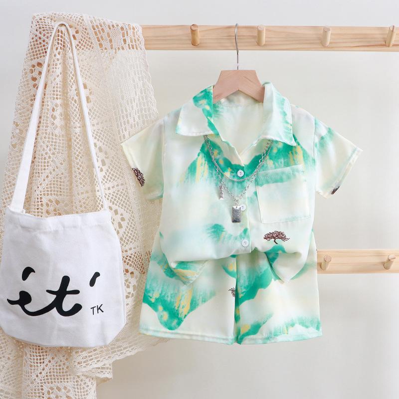 Children's Short-sleeved Short Pants And Shirt Set - Summer Boys' Casual Outfit