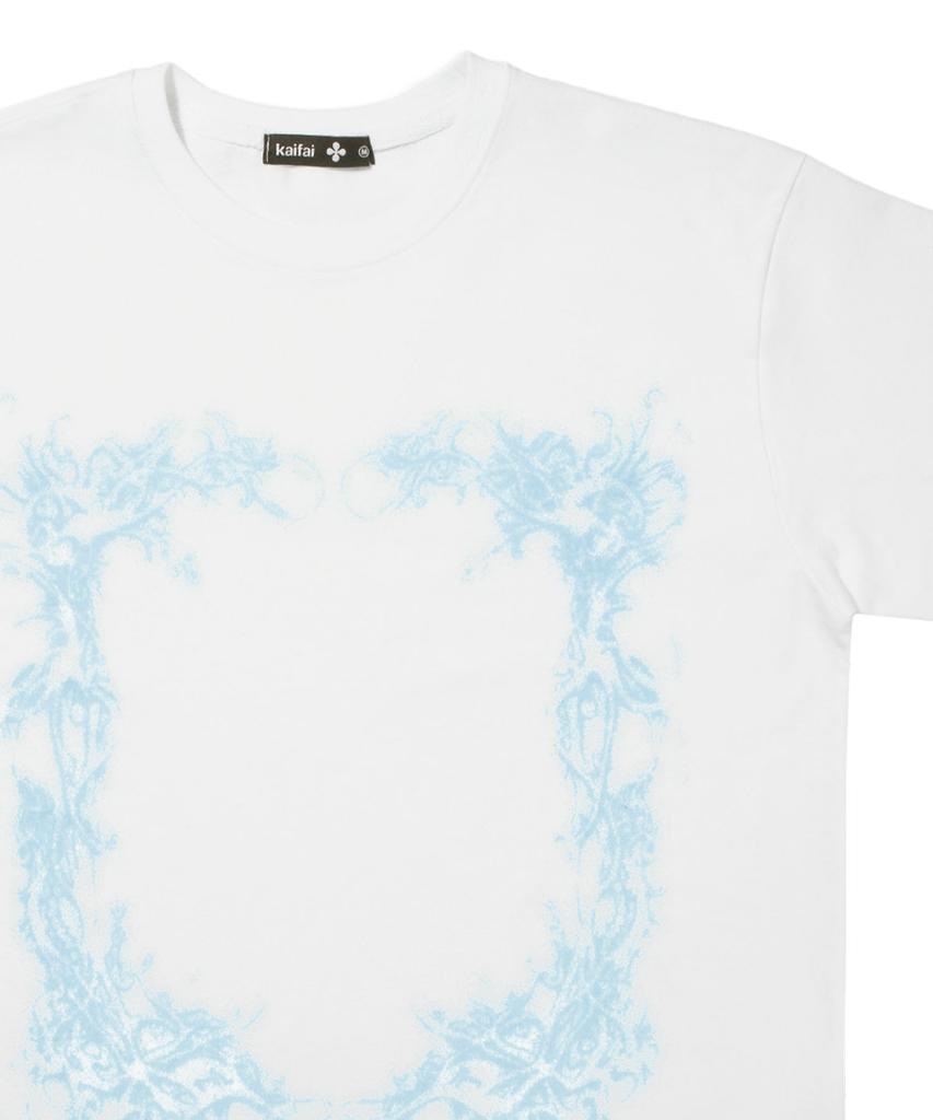 KAIFAI Creeping Vine Short Sleeve T-Shirt (White) K26Qb234