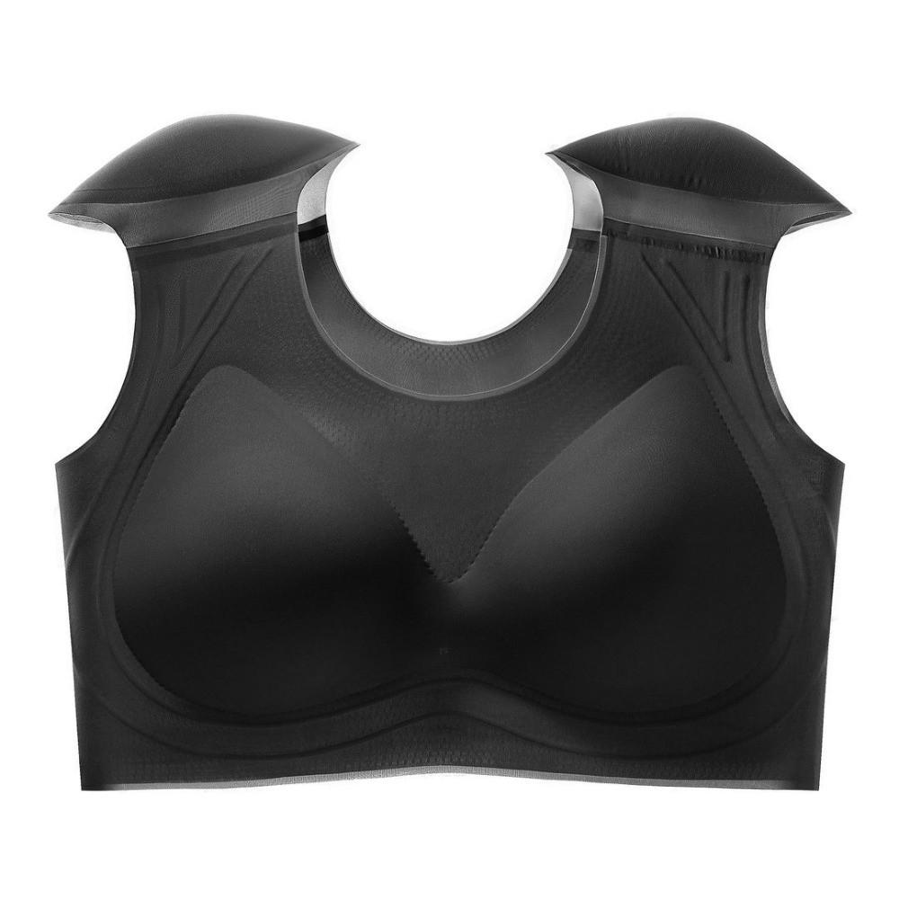Sleeveless Shoulder Pad Bra Pad Chest Binding Wireless Push Up Bra Seamless Bra  Body Shaping