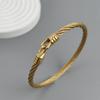 New Steel Wire Button Hook Gold-plated Stainless Steel Bracelet 18K, High Quality Waterproof Couple Bracelet, Wife Gift