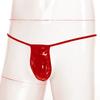 Pánské Wet Look Kožené kalhotky G-String Micro Thong Bulge Pouch Nízké spodní prádlo