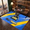 Leeds Rhinos Personalized Crystal Velvet Carpet, Customized Name Text Soft Anti‑Slip Rug for Living Room Bedroom