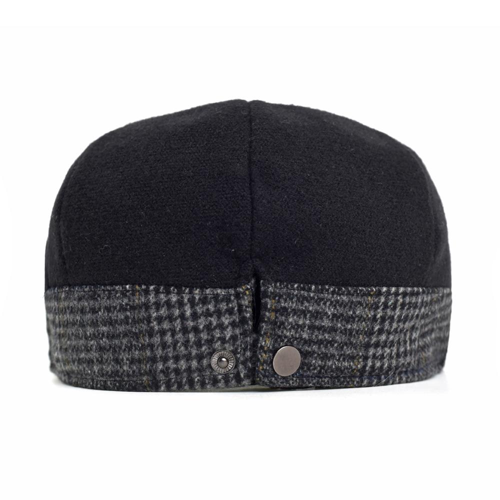 Winter Autumn Wool Warm Newsboy Cap Men Women Thick Warm Vintage Casual Fashion Berets Gatsby Flat Hat Peaked Cap Adjustable