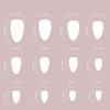 Almond Press On Nail Glossy Fake Nail Stick On Nail In 12 Sizes,24Pcs French Nail Tips for DIY Nail Art Decorations