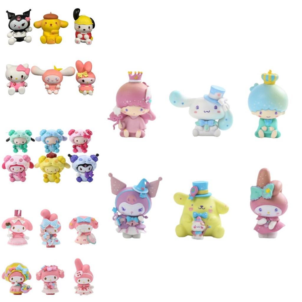 Cute Sanrio My Melody Figure Doll Toy Set For Home Decor And Cake Topping