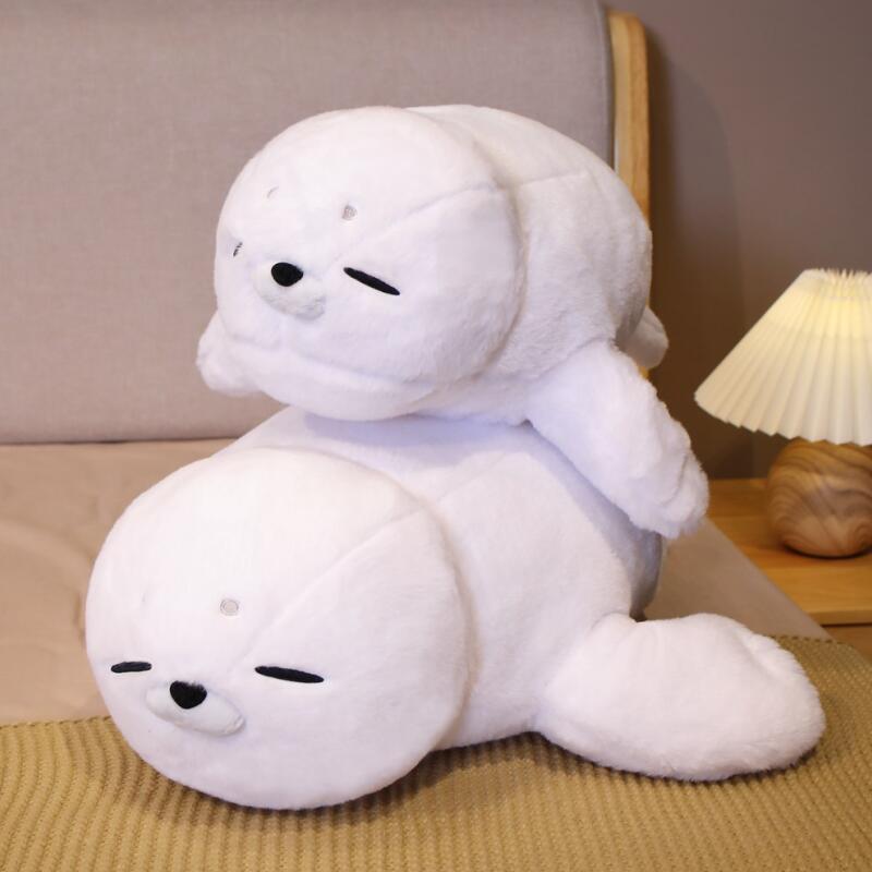 50/60cm  Soft Cute Seals Plush Toy Sea World Animal Sea Lion Plush Stuffed Doll Big Eyes Baby Birthday Gift for Kids Girls