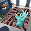 1pc Anime Cartoon Design Ok Hand Eye Office Chair Mat Non-Slip Carpet for Home Decor, Suitable for All Seasons, Fits Office and Gaming Room.A078