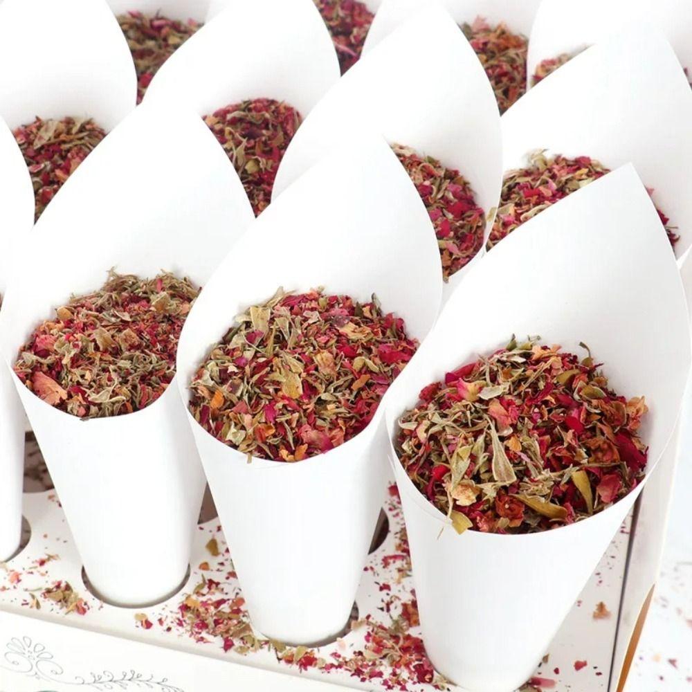 Wedding Supplies Confetti Cone Holder Kraft Paper Stand Box Confetti Cone Tray Wedding Party