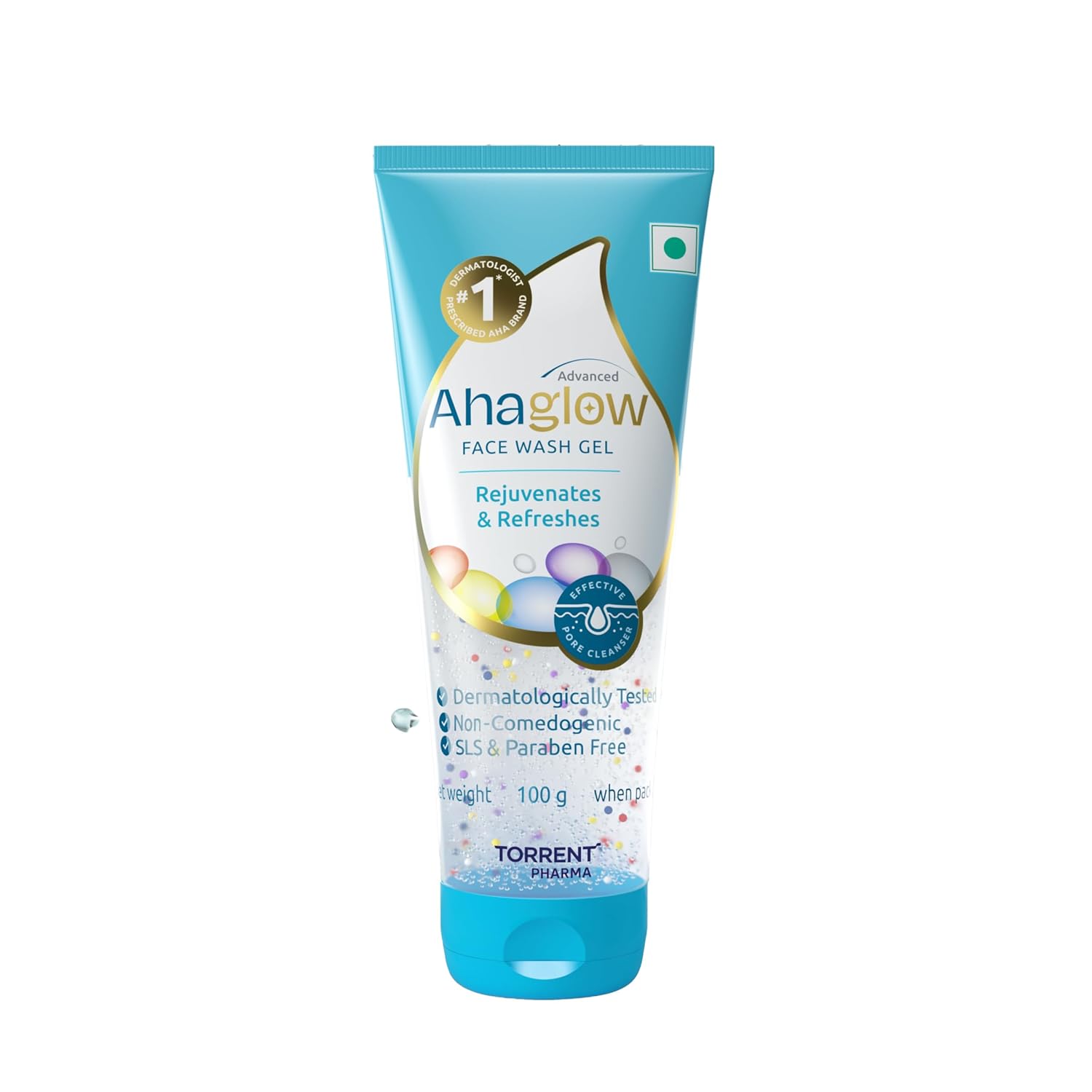 Ahaglow Advanced Face Wash Gel, Daily Gentle Cleansing Formula For Normal And Oily Skin, 100 G 100 g