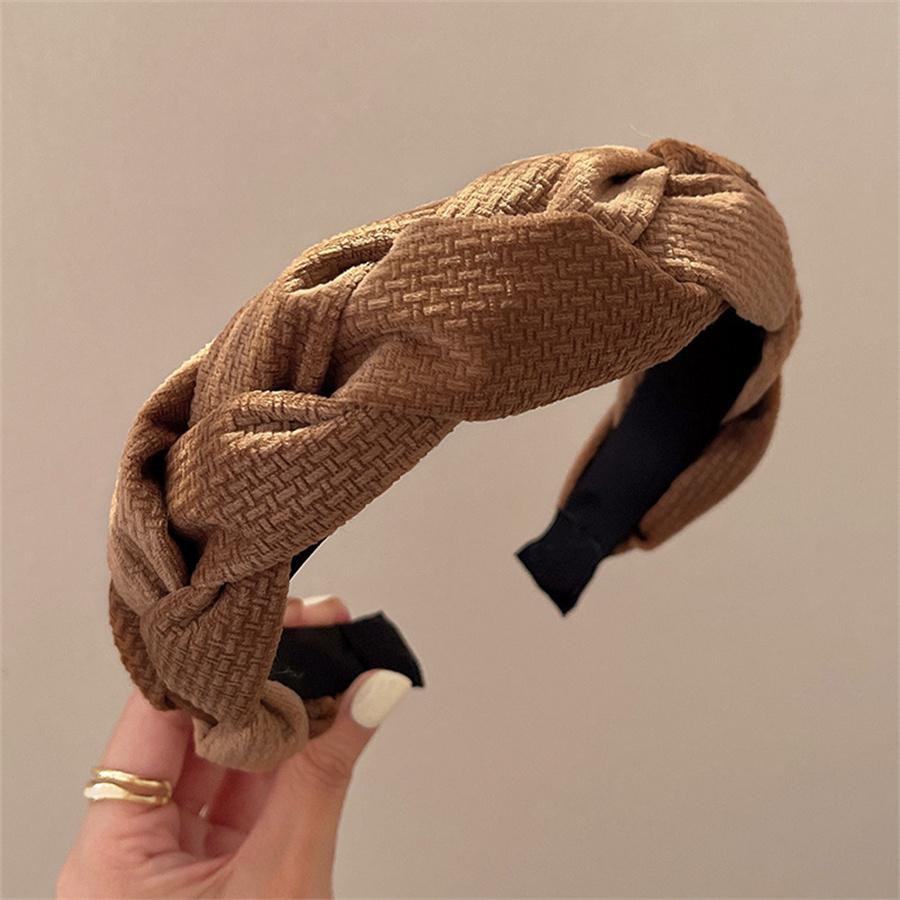 Neues Stirnband mit geflochtenem Schwamm für die Gesichtswäsche mit hohem Ansatz, Temperament-Haarspange für Damen, hochwertiges Haaraccessoire