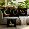 Black And Gold Ramadan Festival Pillowcase Bedroom Sofa Cushion Cover 100% Polyester Living Room Cushion Pillowcase Home Decor
