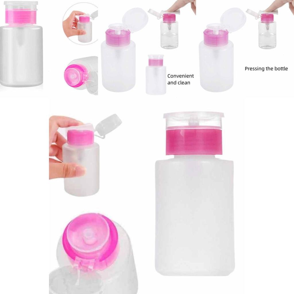 Pressurized Nail Tool Wash Bottle Nail Polish Remover And Water Absorbing Manicure Bottle Pink)
