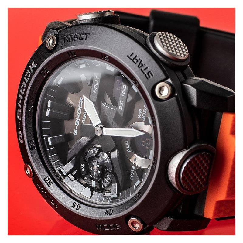 Casio Series LCD/pointer Dual Display Series Fashion Trend Ultra-thin Carbon Fiber Core Protective Structure New Multi-function 200 GA-2000E-4PR