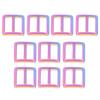 10Pcs Metal Slide Buckle Zinc Alloy Glossy Durable Wear Resistant Widely Used Belt Buckle for Suitcase Backpack