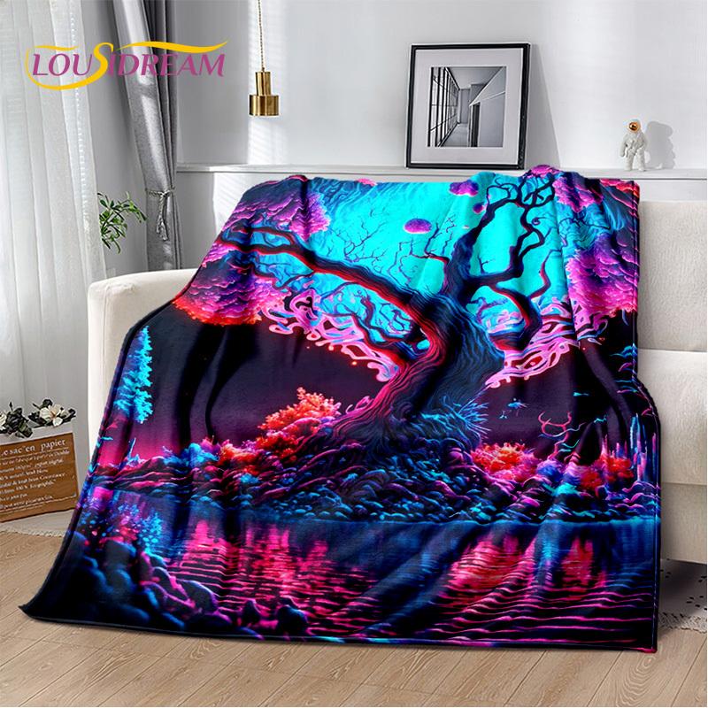 Nature Tree of Life Nordic Mythology Yggdrasil Soft Throw Blanket for Home Bedroom Bed Sofa Picnic Travel Office Gift Cover Kids
