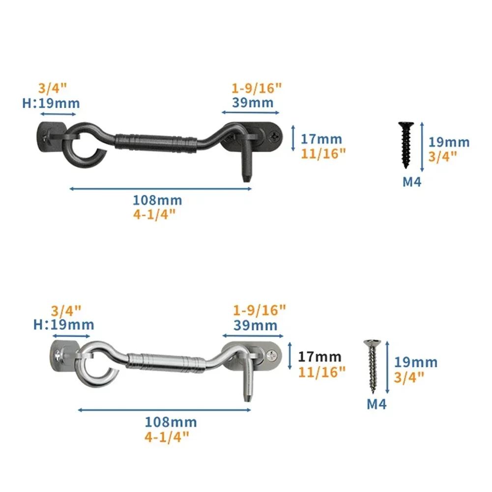Stainless Steel Cabin Hook Eye Shed Gate Door Latch Holder Window Hook Lock And Eye Latch Lock Shed Gate Lock Hook Hardware