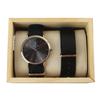 Les Trésors De Lily [Q4417] - 'Cameleon' Black Rose Gold Watch Box (2 Bracelets)