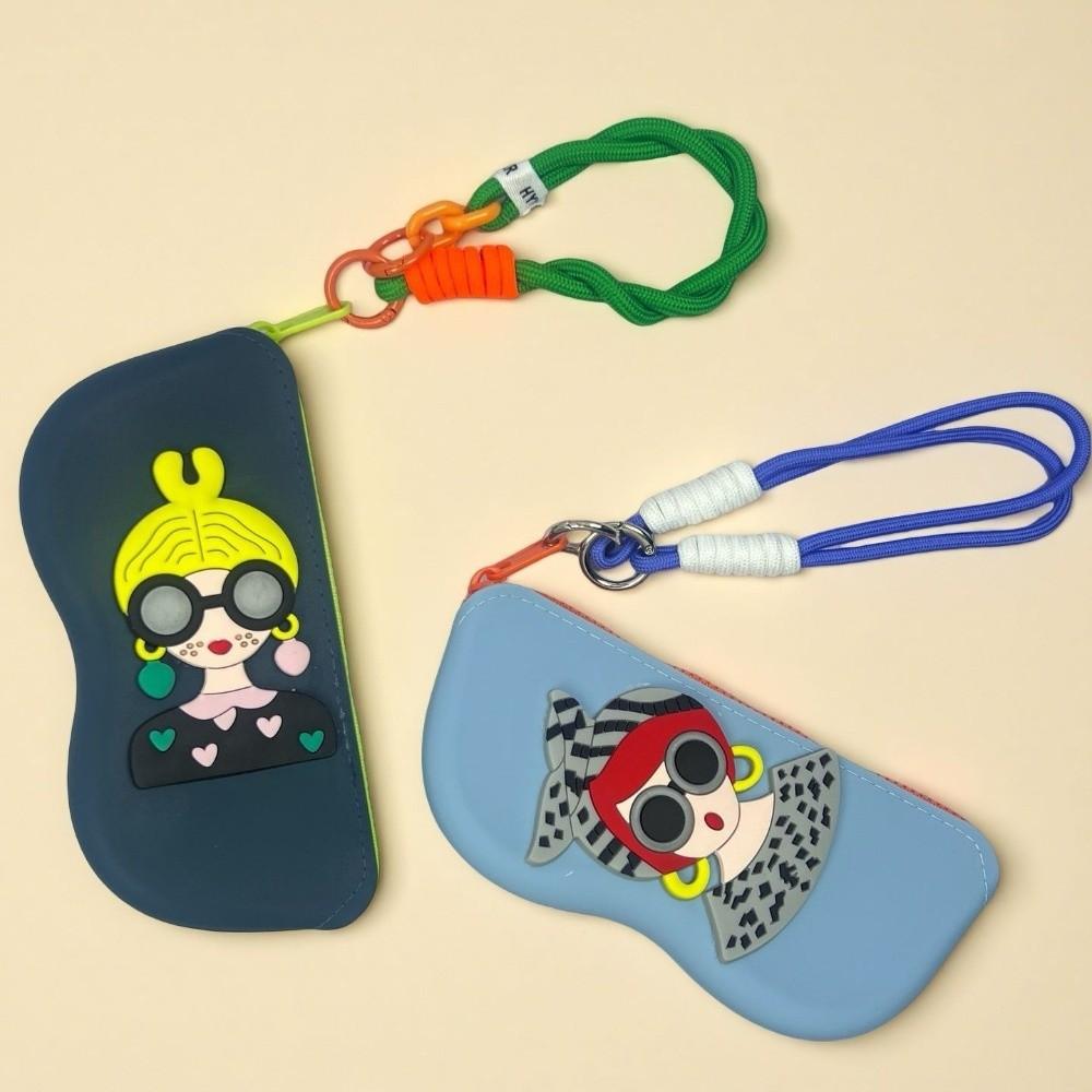 Waterproof Silicone Glasses Bag Dustproof Small Items Bag Simple Silicone Eyeglasses Case  Female