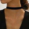 1 Stück Roter Samtstoff Sommer Schmaler Kragen Einfacher Choker Halskette Dekoration Für Frauen
