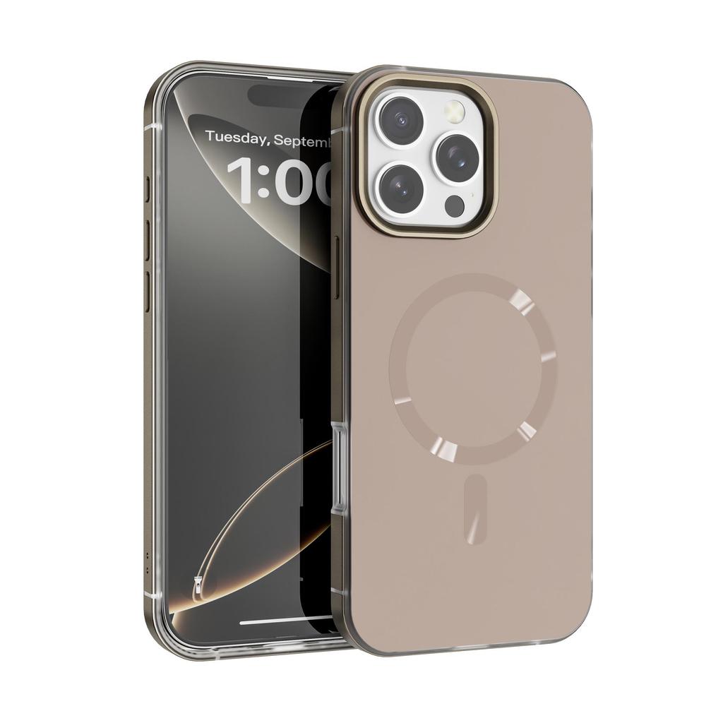 Premium Magnetische Kabellose Lade Metallrahmen Hülle für iPhone 17 Pro Max