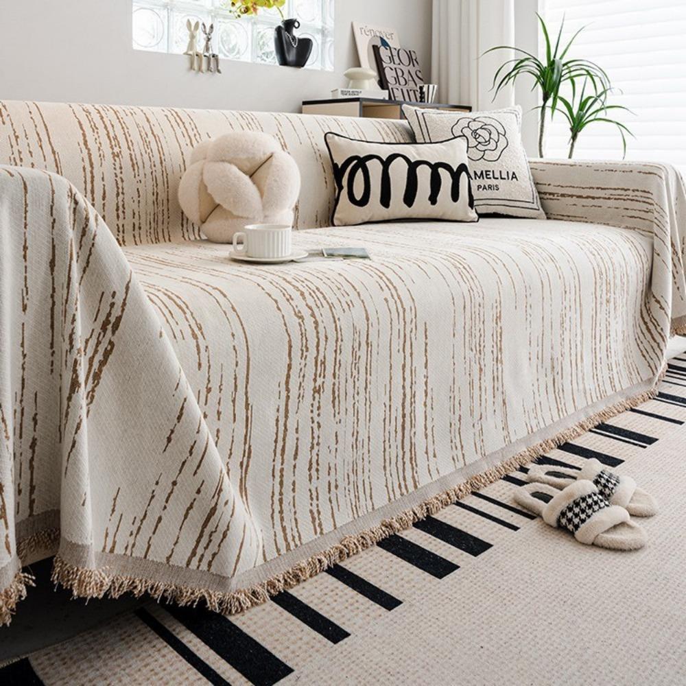 Sofa cloth cover, high-end chenille sofa towel, all-season non-slip blanket, anti-cat scratch seat cushion, machine washable