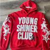 Gothic Hip Hop Hoodie 3D Star Letter Print Streetwear Unisex Casual Pullover